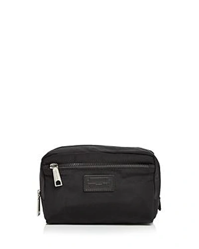 Shop Rebecca Minkoff Nylon Cosmetics Case In Black/silver