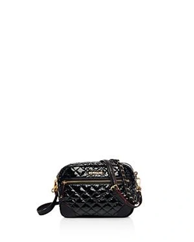 Shop Mz Wallace Small Crosby Bag In Black Lacquer/gold