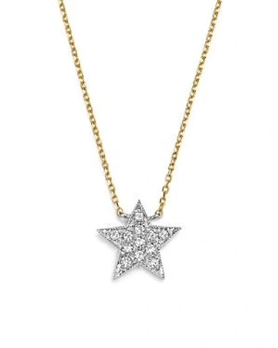Shop Dana Rebecca Designs Diamond Julianne Himiko Star Necklace In 14k White Gold With 14k Yellow Gold Chain, 16