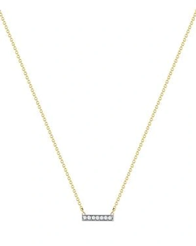 Shop Dana Rebecca Designs 14k White And Yellow Gold Sylvie Rose Mini Bar Necklace With Diamonds, 16