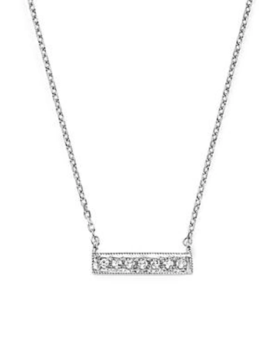 Shop Dana Rebecca Designs 14k White Gold Sylvie Rose Mini Bar Necklace With Diamonds