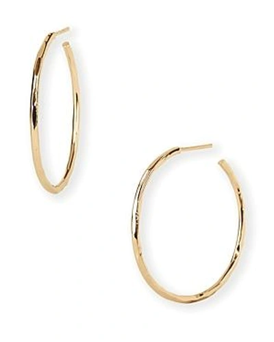 Shop Argento Vivo Hammered Wire Hoop Earrings In Gold
