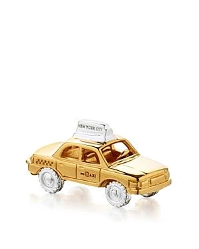 Shop Jet Set Candy Nyc Two-tone Taxi Charm In Gold/silver