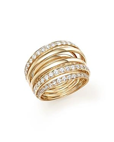 Shop Bloomingdale's Diamond Multi Row Ring In 14k Yellow Gold, 2.0 Ct. T.w. - 100% Exclusive In White/gold