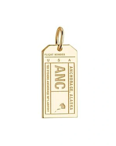 Shop Jet Set Candy Anchorage, Alaska Anc Luggage Tag Charm In Gold