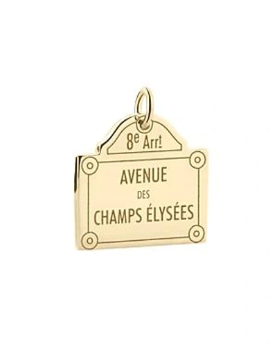 Shop Jet Set Candy Champs-elysees Sign Charm In Gold