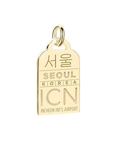 Shop Jet Set Candy Icn Seoul Luggage Tag Charm In Gold