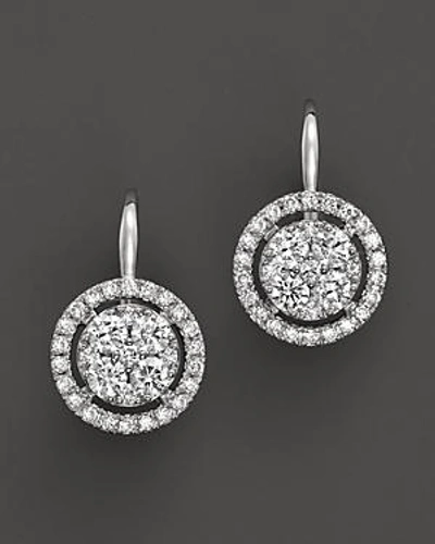 Shop Bloomingdale's Diamond Cluster Earrings In 14k White Gold, 1.25 Ct. T.w.
