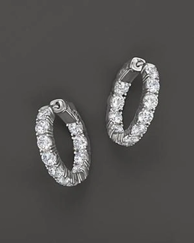 Shop Bloomingdale's Certified Diamond Inside-out Hoop Earrings In 14k White Gold, 5.50 Ct. T.w. - 100% Exclusive