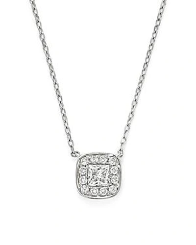 Shop Bloomingdale's Diamond Cluster Bezel Pendant Necklace In 14k White Gold, .30 Ct. T.w. - 100% Exclusive