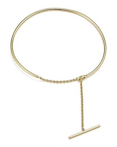Shop Zoë Chicco 14k Yellow Gold Wire And Toggle Chain Cuff
