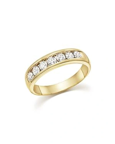 Shop Bloomingdale's Diamond Men's Band In 14k Yellow Gold, 1.0 Ct. T.w. - 100% Exclusive In White/yellow