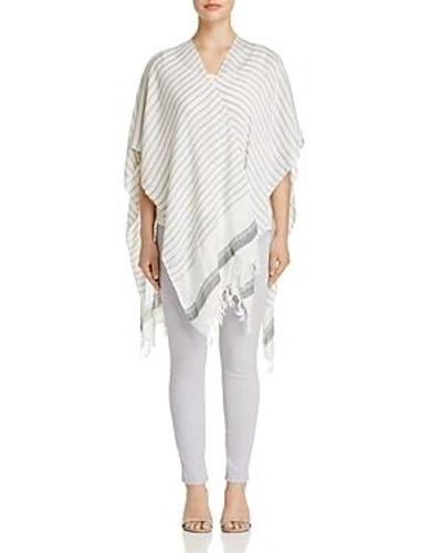 Shop Fraas Horizontal Stripe Ruana In White