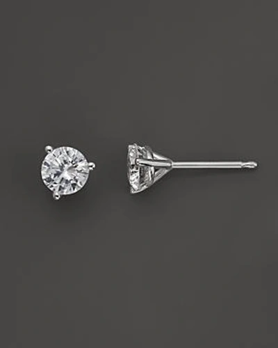 Shop Bloomingdale's Certified Diamond Stud Earrings In 18k White Gold, 1.25 Ct. T.w. - 100% Exclusive