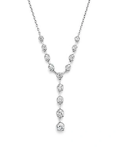 Shop Bloomingdale's Diamond Y Necklace In 14k White Gold,.50 Ct. T.w. - 100% Exclusive
