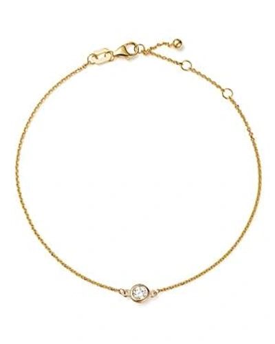 Shop Bloomingdale's Diamond Bezel Set Bracelet In 14k Yellow Gold, .15 Ct. T.w. - 100% Exclusive In White/gold