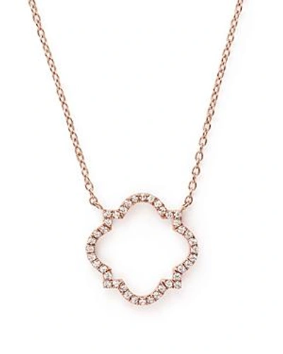 Shop Bloomingdale's Diamond Geometric Pendant Necklace In 14k Rose Gold, .20 Ct. T.w. - 100% Exclusive In White/rose