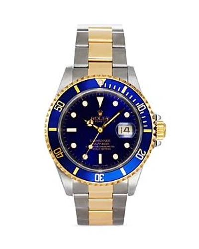 Shop Pre-owned Rolex  Rolex Stainless Steel And 18k Yellow Gold Two Tone Submariner Watch With Blue Dial, 40mm In Blue/gold
