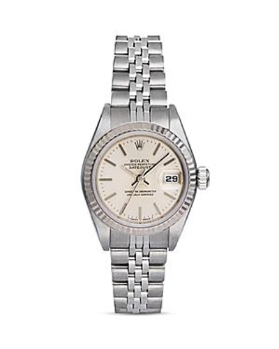 Shop Pre-owned Rolex  Rolex Stainless Steel And 18k White Gold Datejust Watch With Jubilee Bracelet, 26mm In Silver