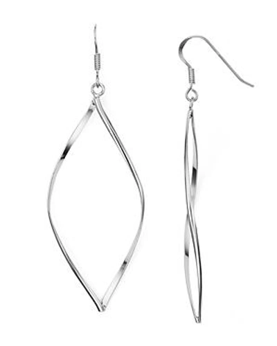 Shop Argento Vivo Open Twist Drop Earrings In Silver