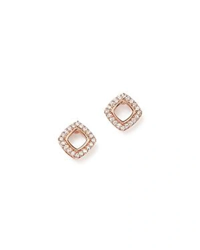 Shop Bloomingdale's Diamond Geometric Earrings In 14k Rose Gold, .20 Ct. T.w. - 100% Exclusive In White/rose