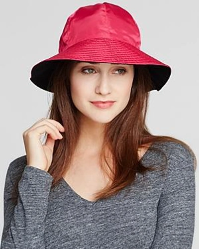 Shop August Hat Company August Accessories Reversible Rain Hat In Black/pink