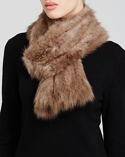 Shop Maximilian Furs Maximilian Knitted Sable Scarf In Uptone