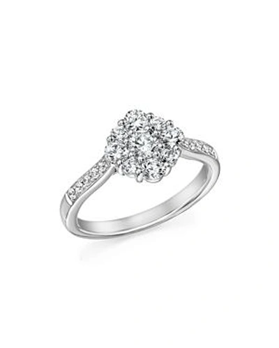 Shop Bloomingdale's Diamond Flower Cluster Ring In 14k White Gold, 1.0 Ct. T.w. - 100% Exclusive
