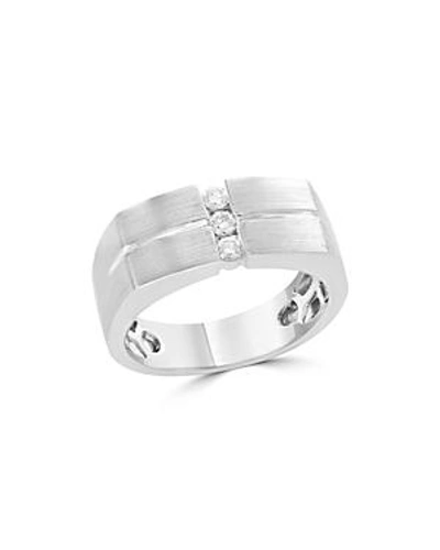 Shop Bloomingdale's Diamond Men's Band In 14k White Gold, .20 Ct. T.w. - 100% Exclusive