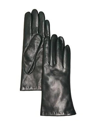 Shop Bloomingdale's Cashmere-lined Leather Gloves - 100% Exclusive In Emerald