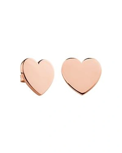 Shop Tous Heart Stud Earrings In Rose