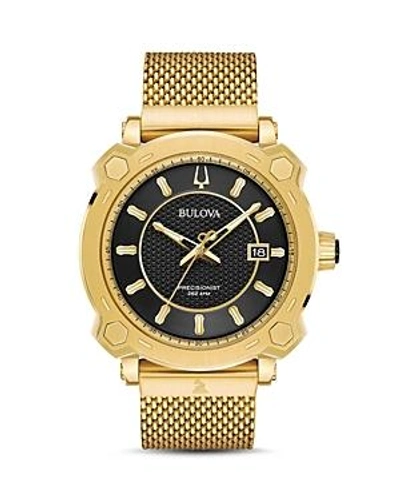 Shop Bulova Precisionist Grammy Watch, 44mm In Black/gold