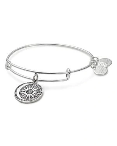 Shop Alex And Ani Cosmic Ball Expandable Wire Bangle In Silver