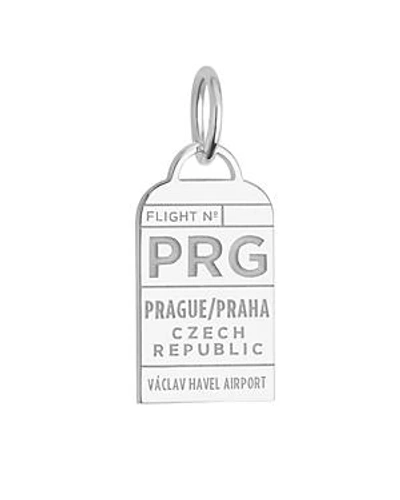 Shop Jet Set Candy Prague, Czech Republic Prg Luggage Tag Charm In Silver