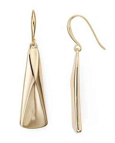 Shop Robert Lee Morris Soho Rectangular Drop Earrings In Shiny Gold