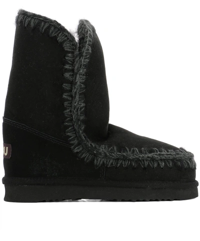 Shop Mou Black Suede Ankle Boots