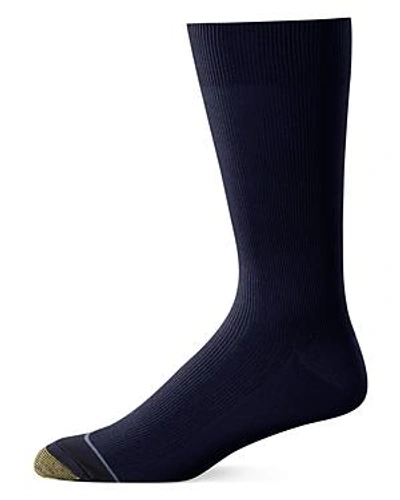 Shop Gold Toe Metropolitan Socks, Pack Of 3 In Navy