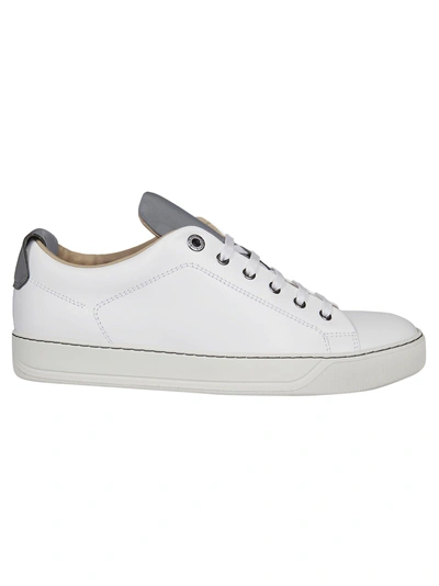Shop Lanvin Contrast Tongue Sneakers In White