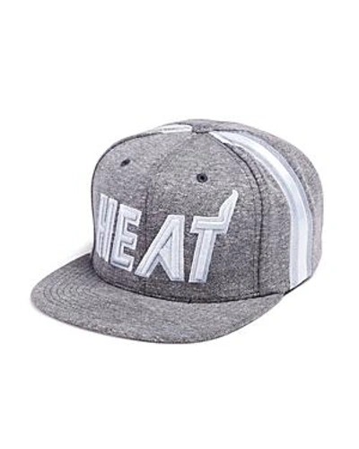 Shop Mitchell & Ness Miami Heat Fleece Nba Hat - 100% Exclusive In Gray