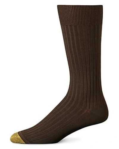 Shop Gold Toe Canterbury Socks, Pack Of 3 In Brown