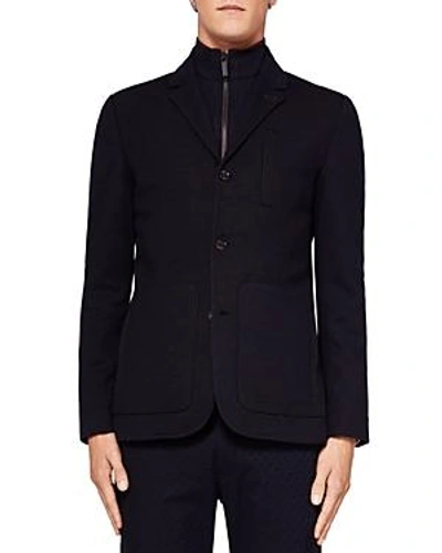 Shop Ted Baker Roy Jersey Jacket In Navy