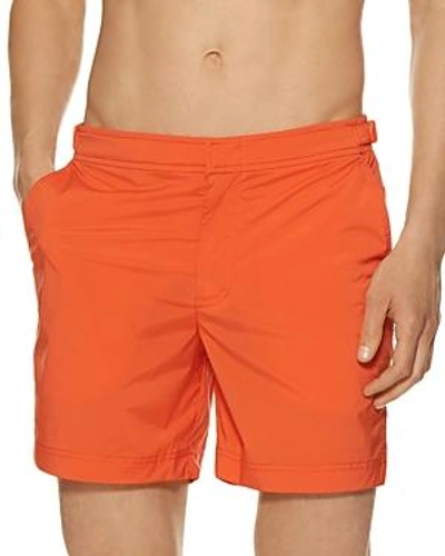 Shop Orlebar Brown Jack Swim Trunks In Hazard Orange