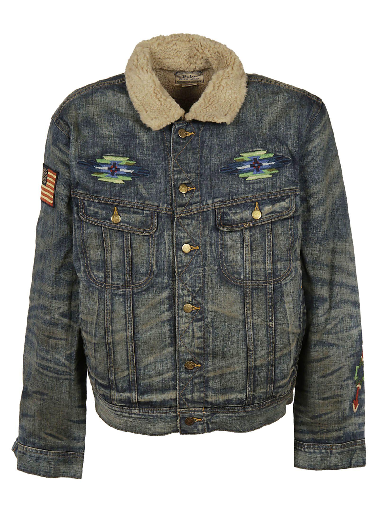 ralph lauren embroidered denim jacket