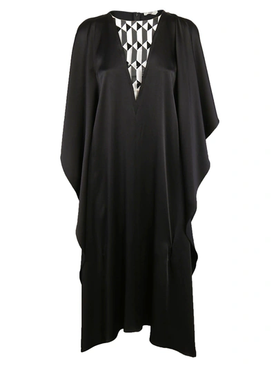 Shop Fendi Ruffled Dress In Black