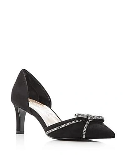 Shop Caparros Women's Juniper Suede Embellished D'orsay Pumps In Black