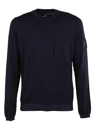 Shop Stone Island Shadow Sleeve Detail Sweater In Blue