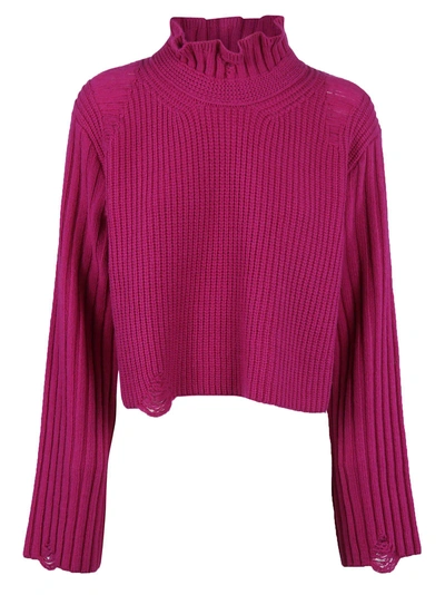 Shop Golden Goose Brand Roll Neck Knit Sweater In Purple