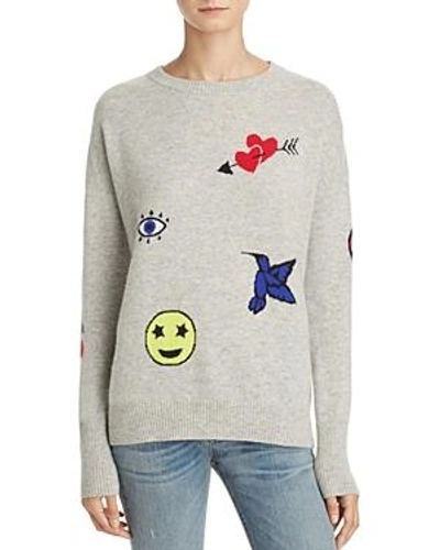 Shop Aqua Cashmere Patch Emoji Intarsia Sweater - 100% Exclusive In Combo