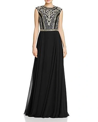Shop Jovani Fashions Beaded-bodice Gown - 100% Exclusive In Black