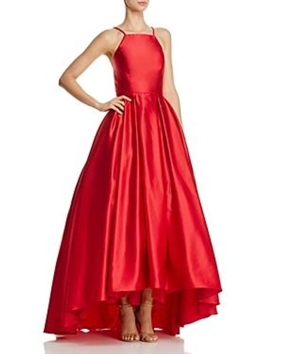 Shop Avery G High/low Gown In Red